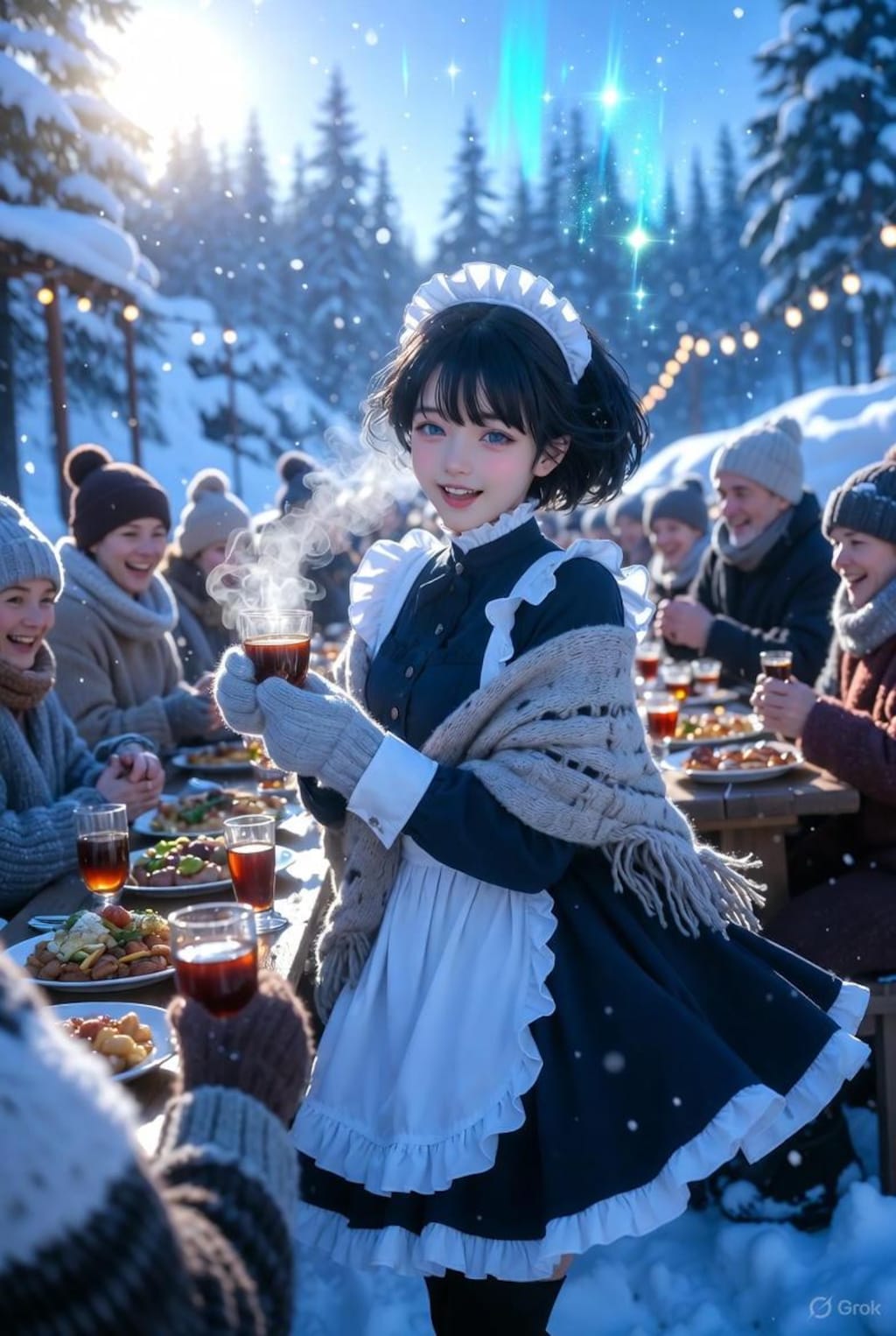 ユール祭に参加するメイド3号