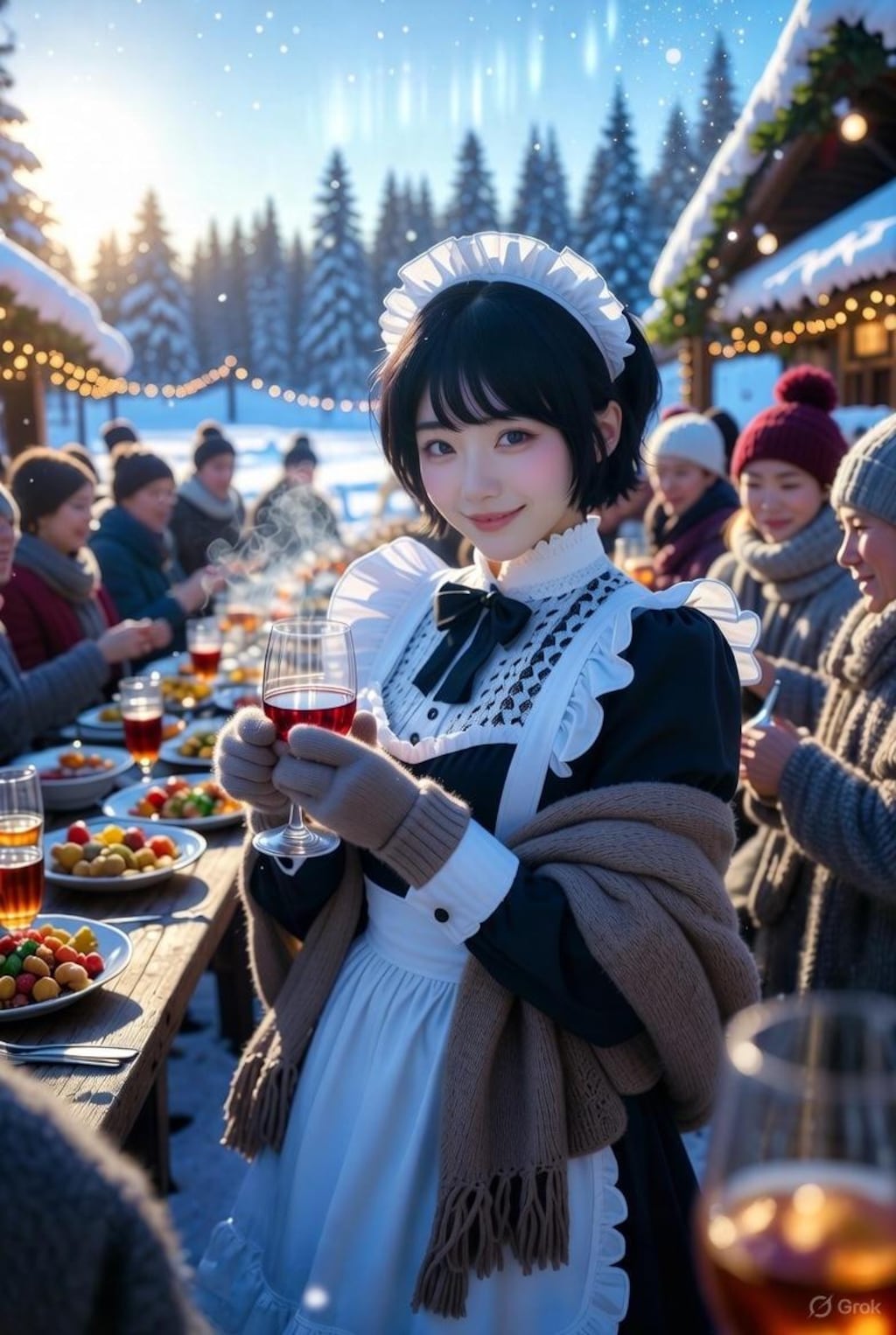 ユール祭に参加するメイド3号