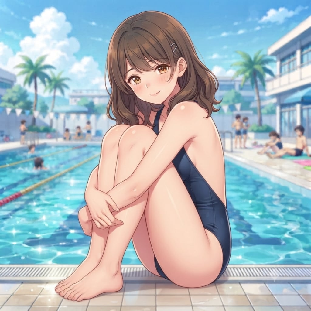 プールにはスク水