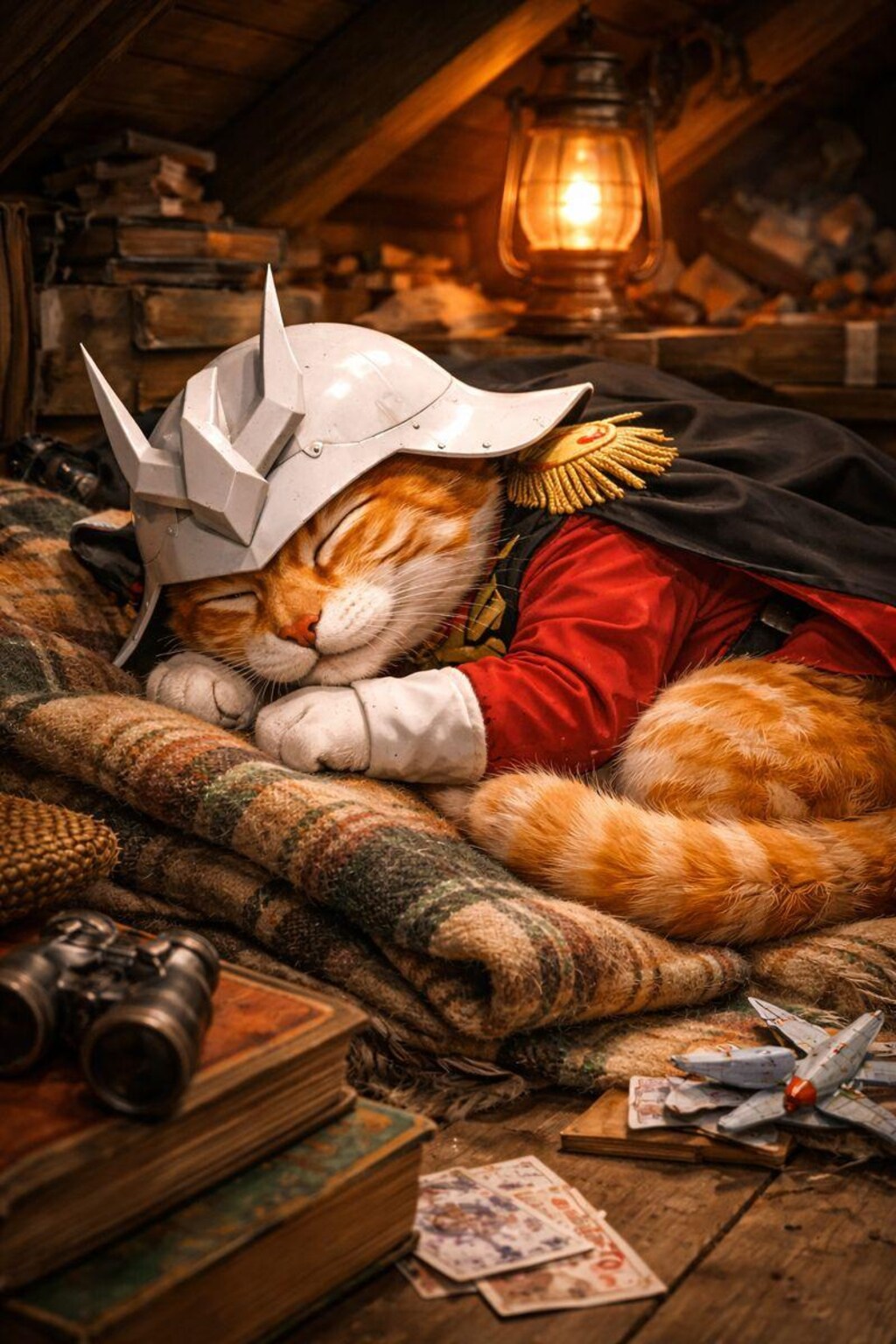 赤い彗星猫、下町に現る。