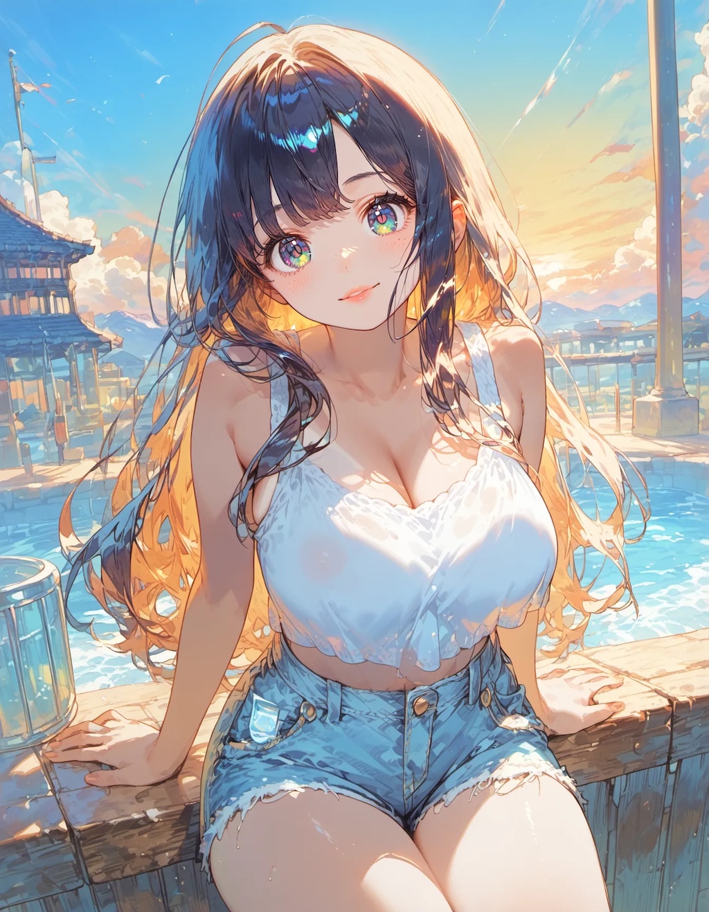 Iridescent Twilight Reflection