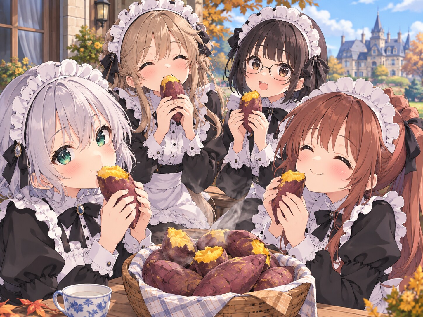 おやつは焼き芋♬ | の人気AIイラスト・グラビア