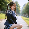 ミニスカ制服+ルーズソックスの優希ちゃん 3枚目