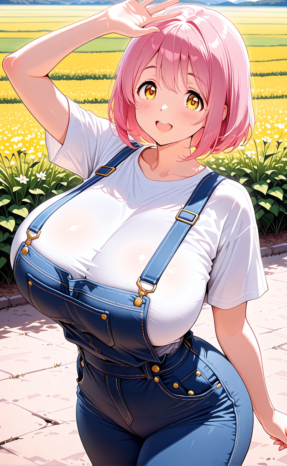 ピンクボブたれ目お姉さん