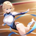 金髪ショート新体操美少女 3枚目