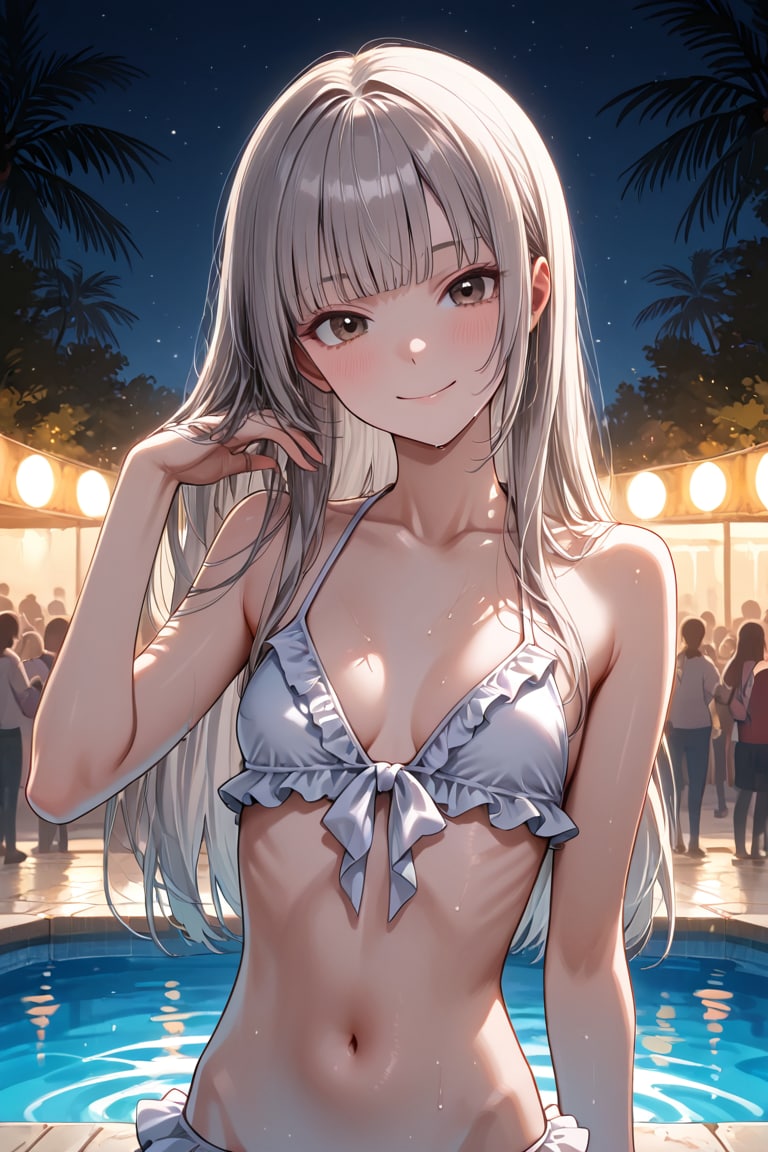 フリフリ水着とナイトプール