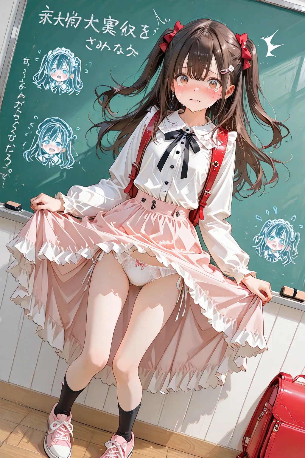 スカートたくしあげて見せてぇぇぇ・・かわいいねぇぇぇぇえ