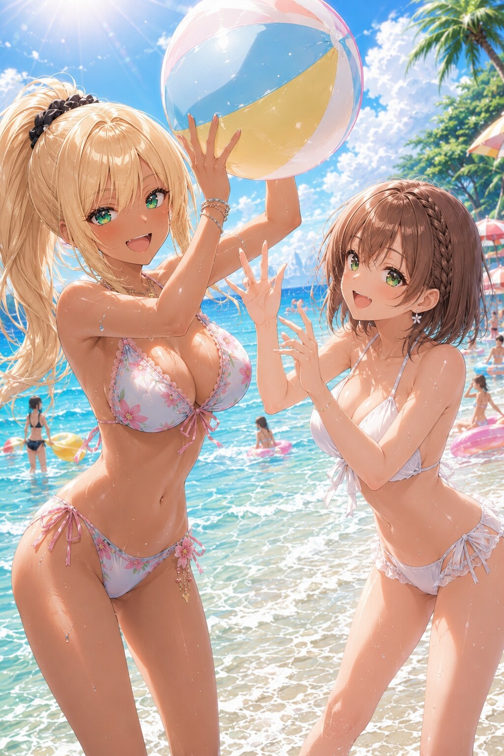 からあげちゃんと海〜♪