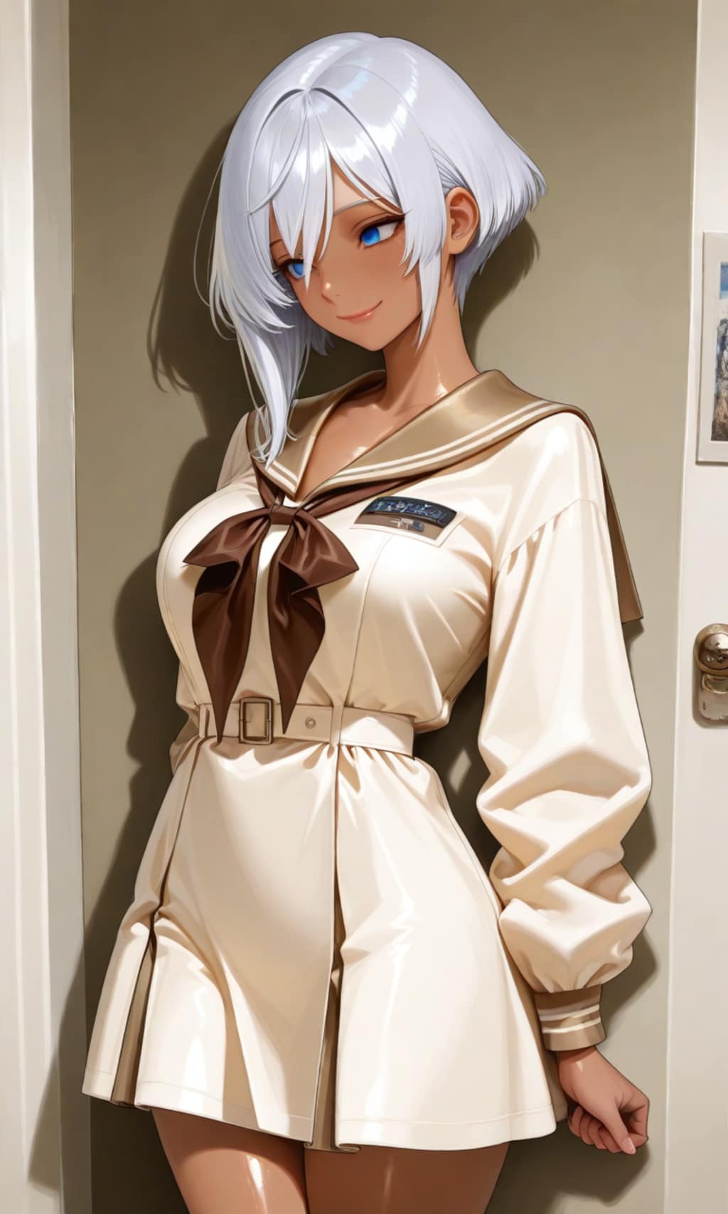 セーラーワンピースを借りたルミさん