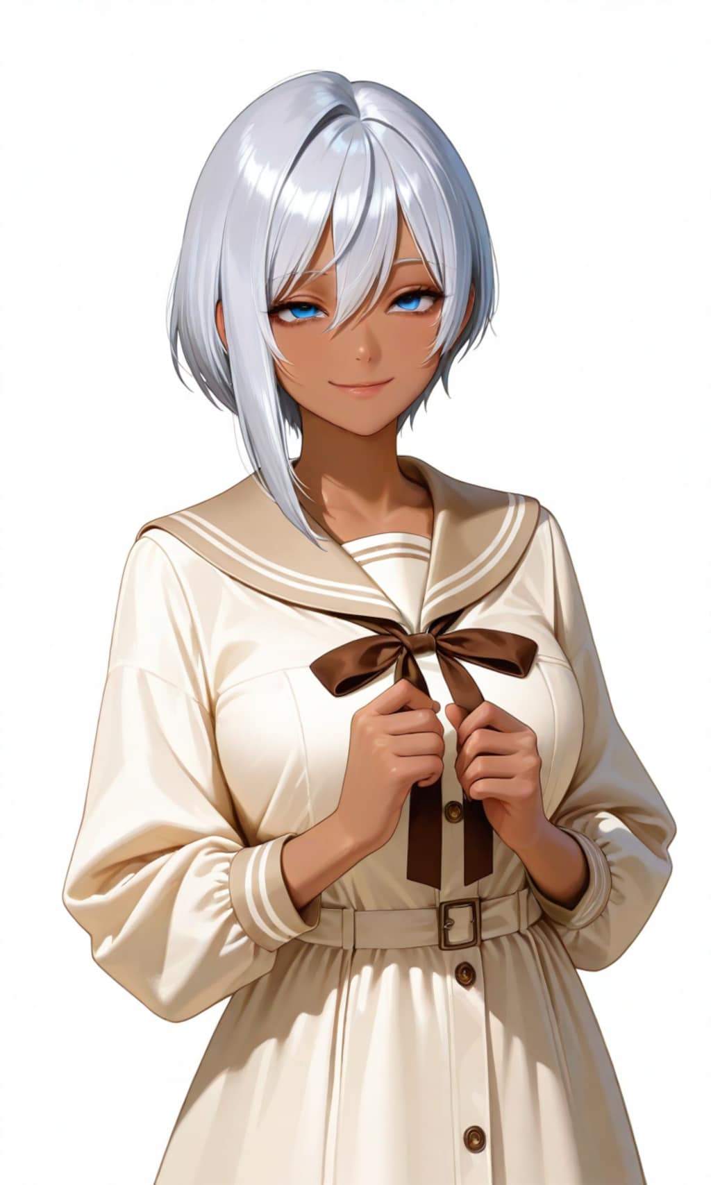 セーラーワンピースを借りたルミさん