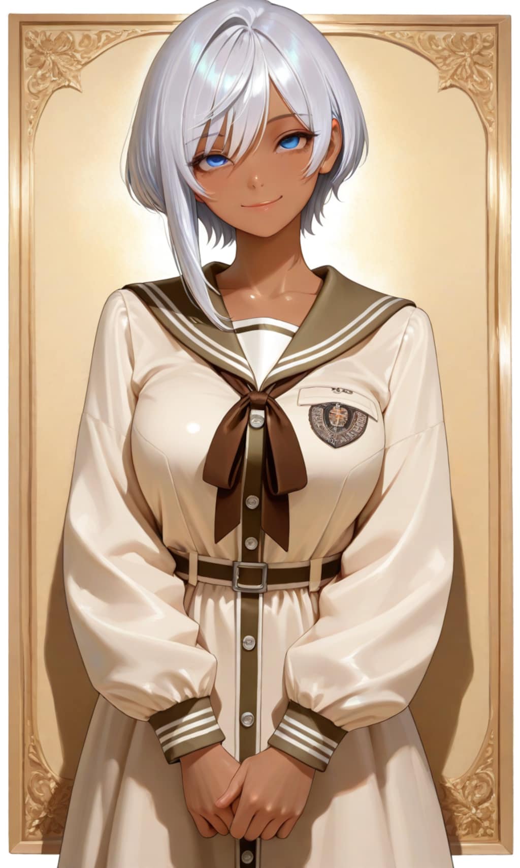 セーラーワンピースを借りたルミさん