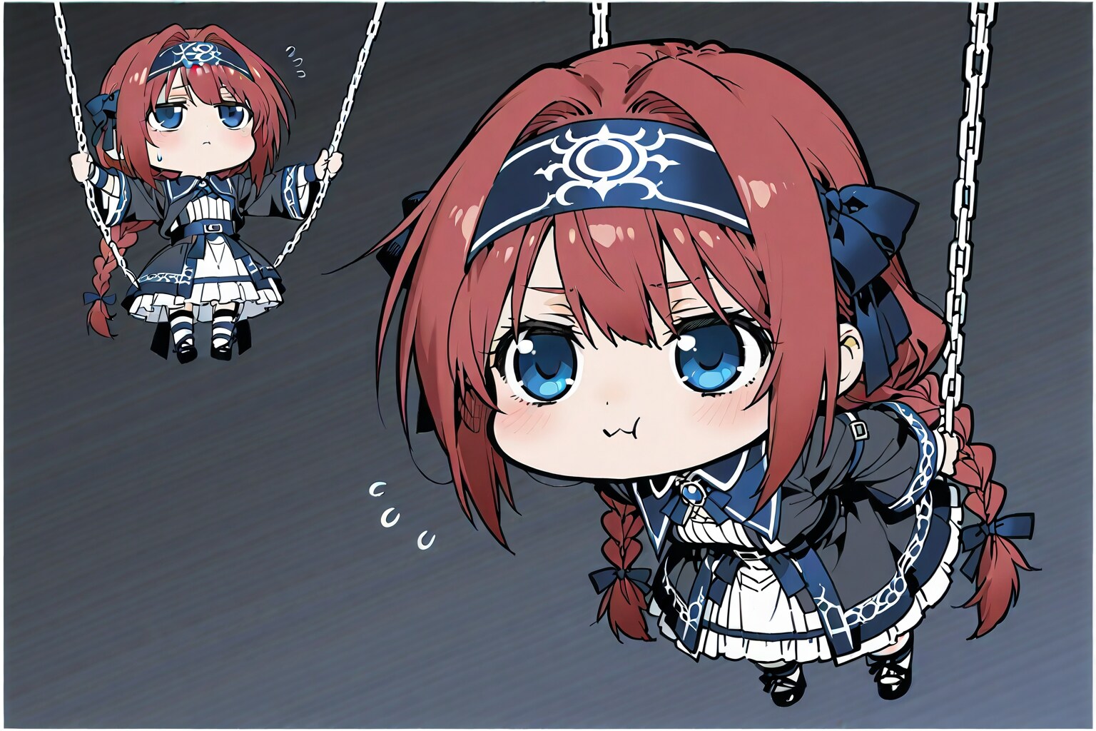 謎空間でぶら下がるゴスロリポックル | の人気AIイラスト・グラビア