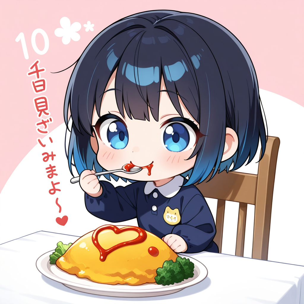 おちびちゃんはオムライスが大好きっ♡