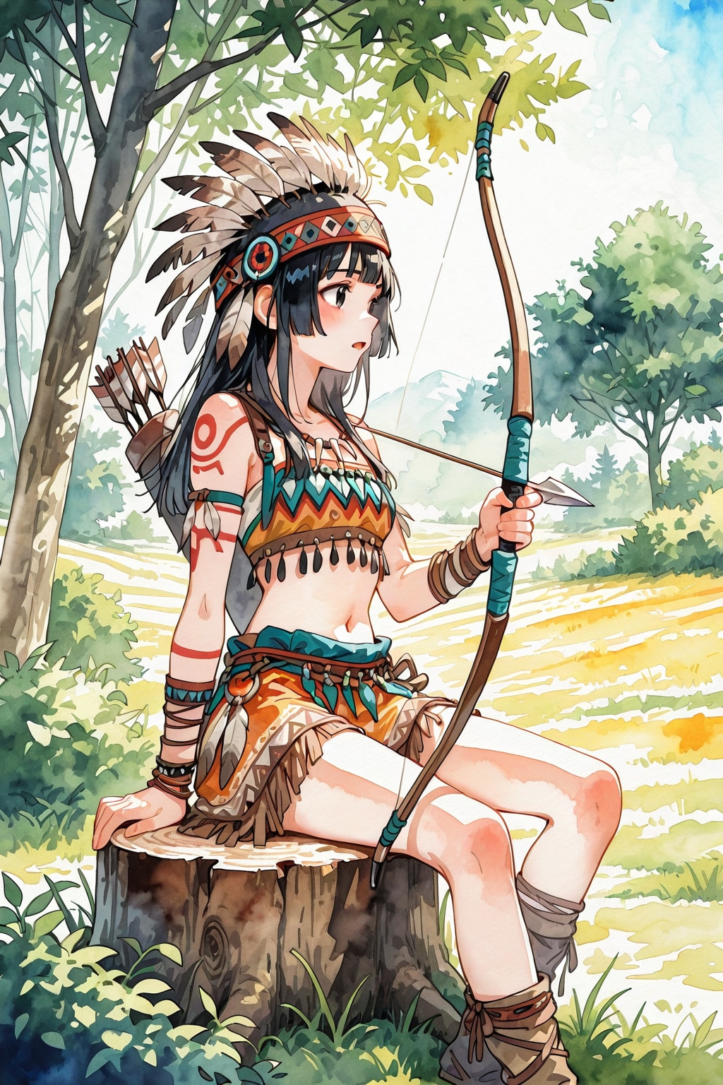 大草原の空の下１２５ | の人気AIイラスト・グラビア