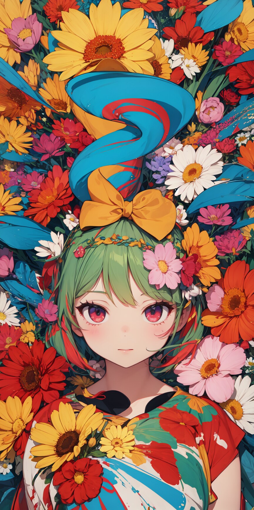 coloured flowers