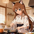 料理をするみことちゃん 8枚目