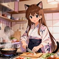 料理をするみことちゃん 12枚目