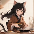 料理をするみことちゃん 11枚目