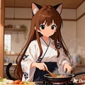 料理をするみことちゃん 4枚目