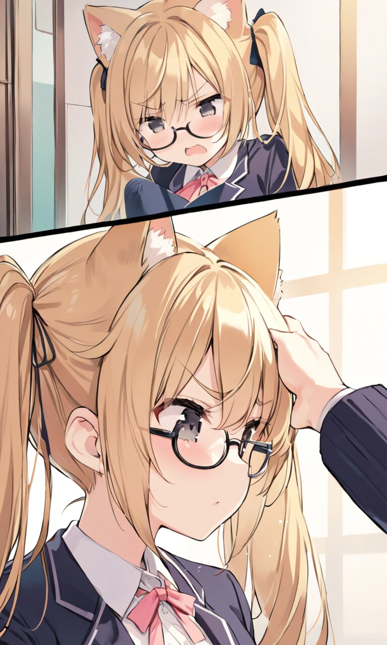 まや「何故遅刻を指摘されるなど」こるり「まあ、落ち着け」まや「寝坊したお前のせい」 | の人気AIイラスト・グラビア