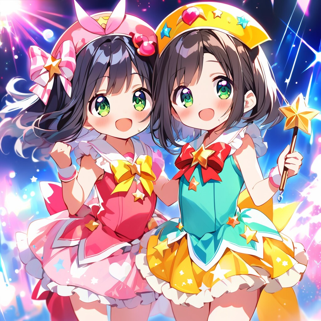 魔法少女　輝く背景