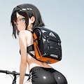 自転車のサドルに座る_LILIY 5枚目