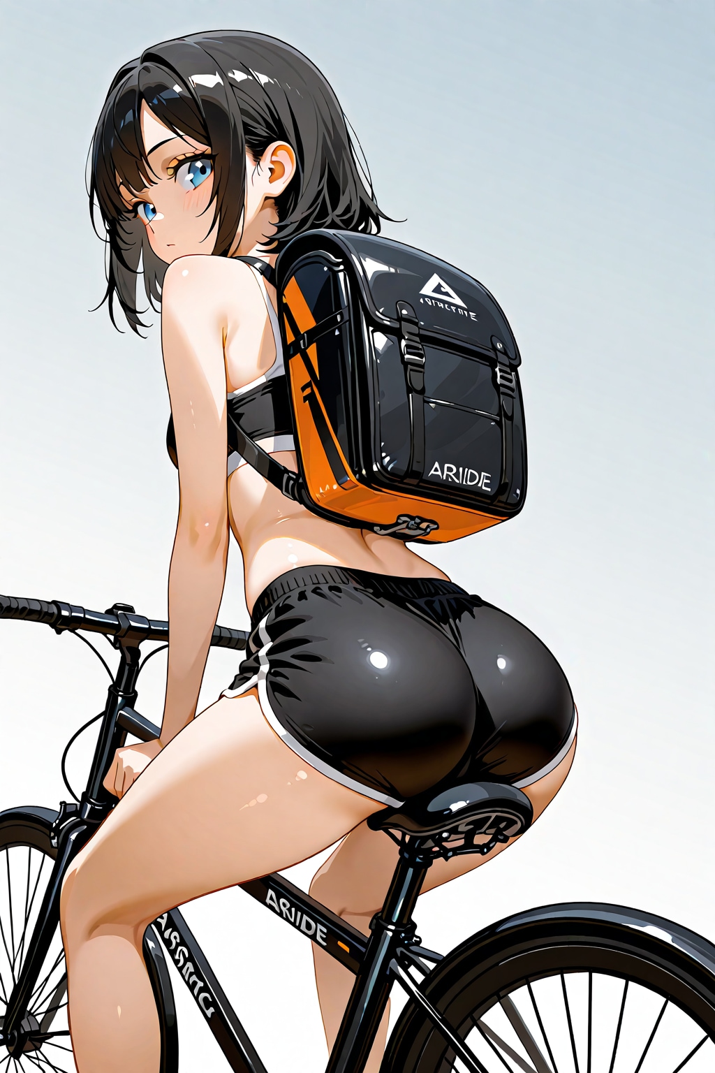 自転車のサドルに座る_LILIY