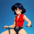 自転車のサドルに座る_LILIY 4枚目