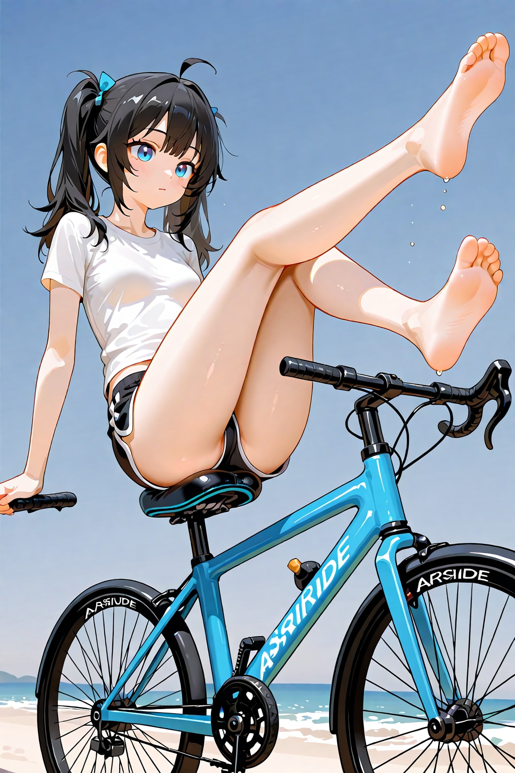 自転車のサドルに座る_LILIY