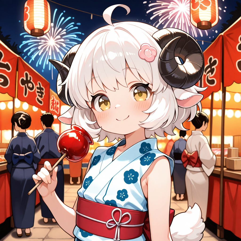 そでなし浴衣のメイちゃん！！