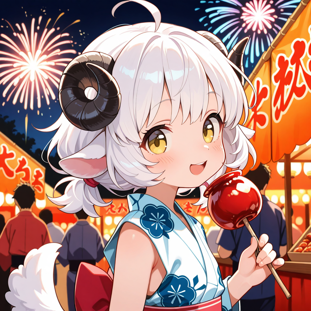そでなし浴衣のメイちゃん！！