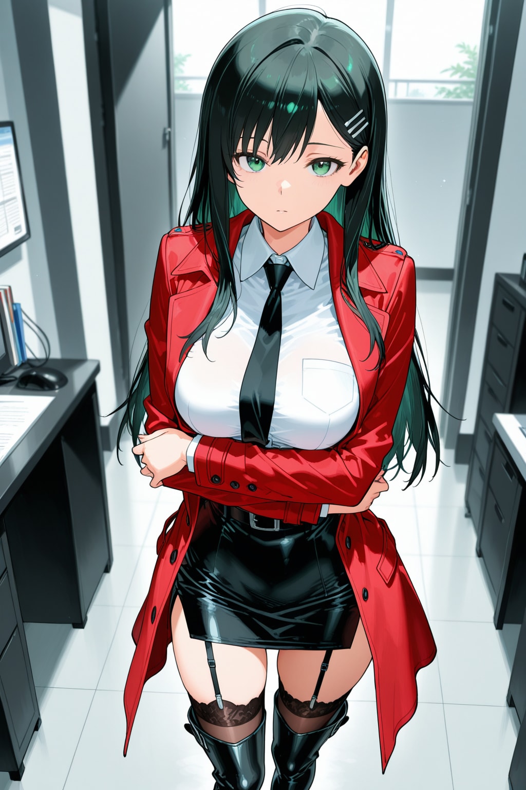 好感度ゼロ状態の後輩 | の人気AIイラスト・グラビア