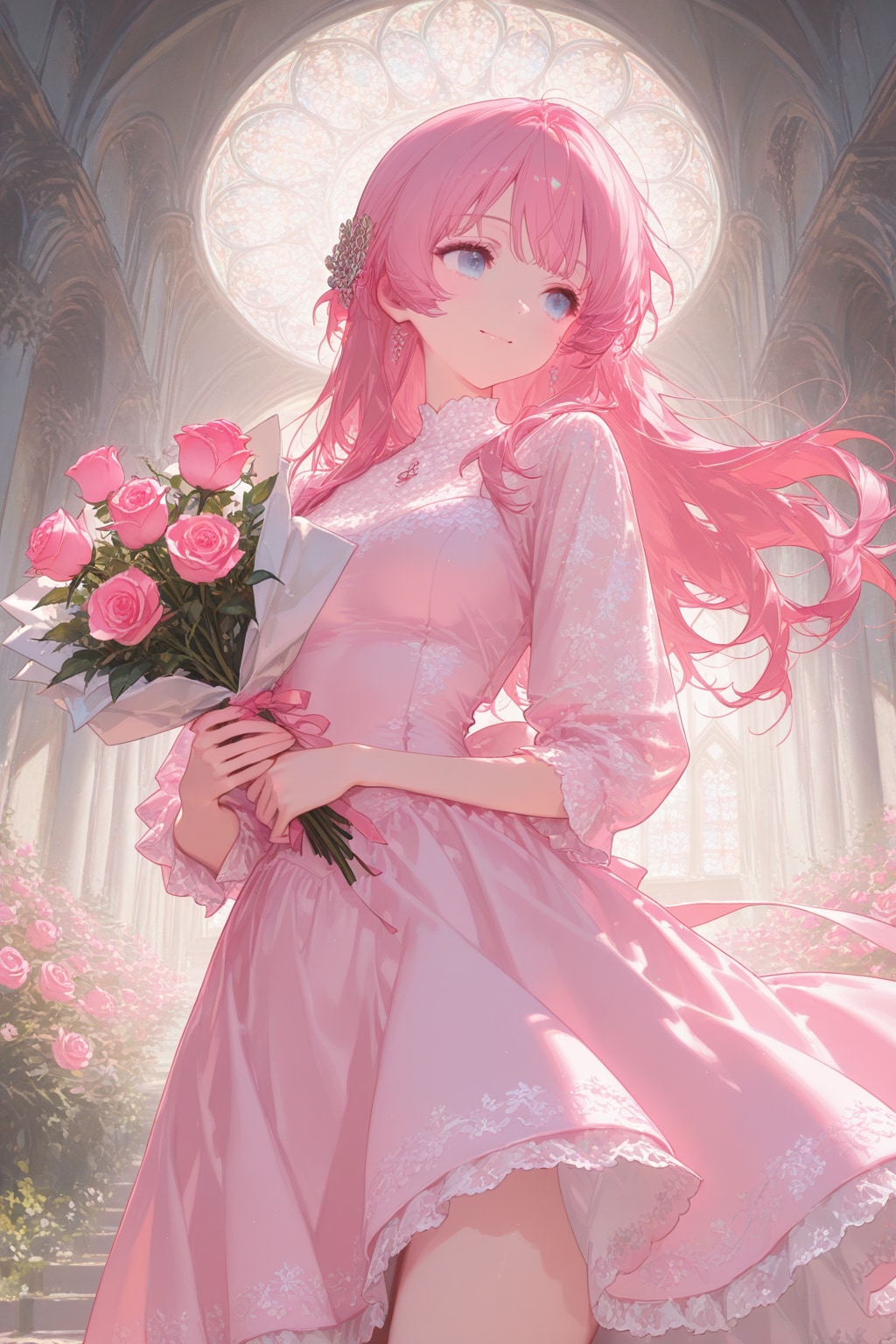 ピンク色の薔薇