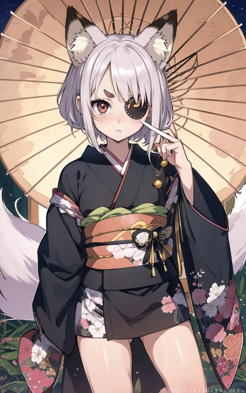 今日の双子狐の鈴音さん〜眼帯ブーム、厨二病な鈴音さん