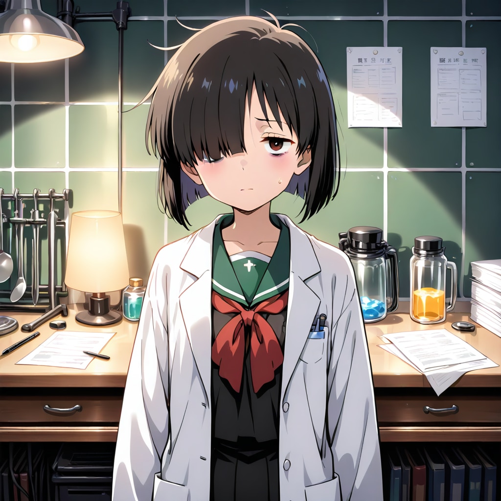 陰寄りサイエンスな女の子 | の人気AIイラスト・グラビア