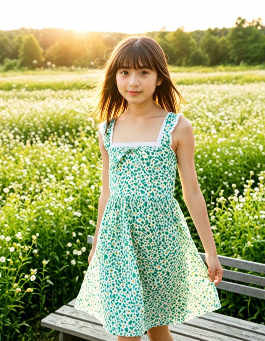 花畑で少女ポートレート_13