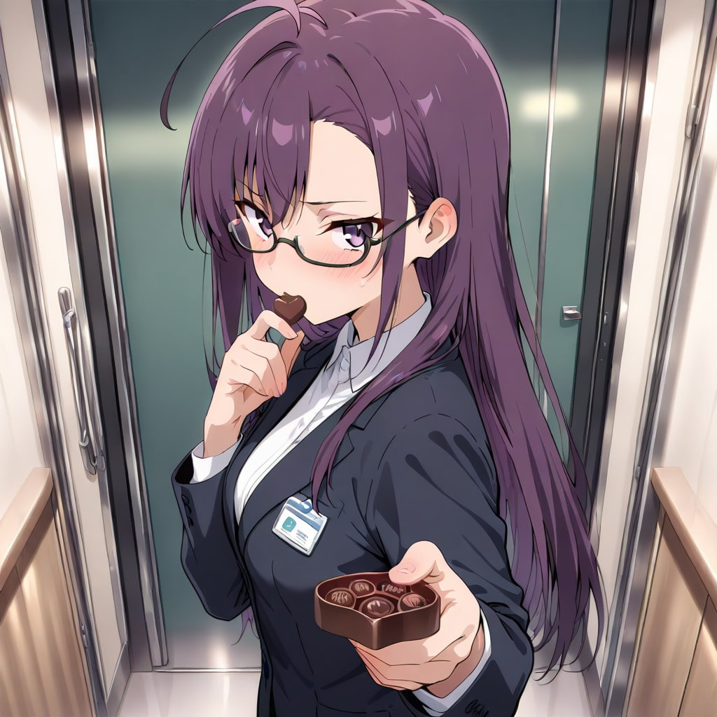 バレンタイン眼鏡娘