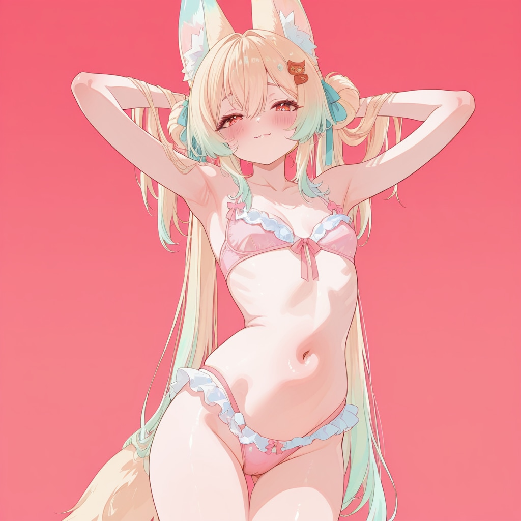 いい身体した女子中◯生風ケモミミ😰