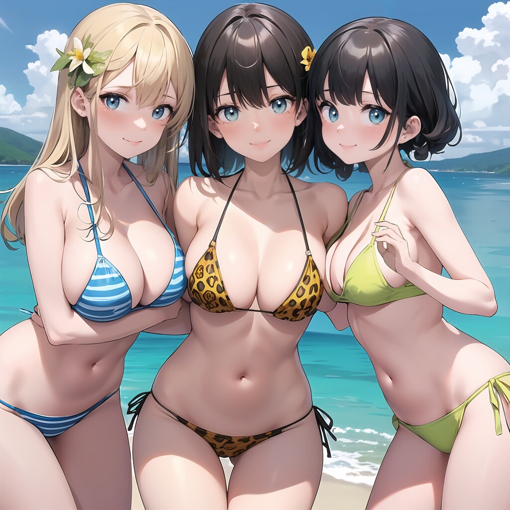 chichipui始めた頃のを引用して再描画してみた♪3　　　　　　　なかよし3人組リファインver.♪