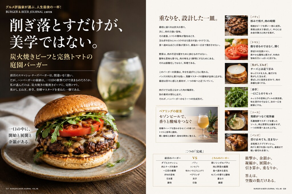 重なりを味わうクラフトバーガー