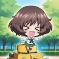 秋山優花里と戦車 2枚目