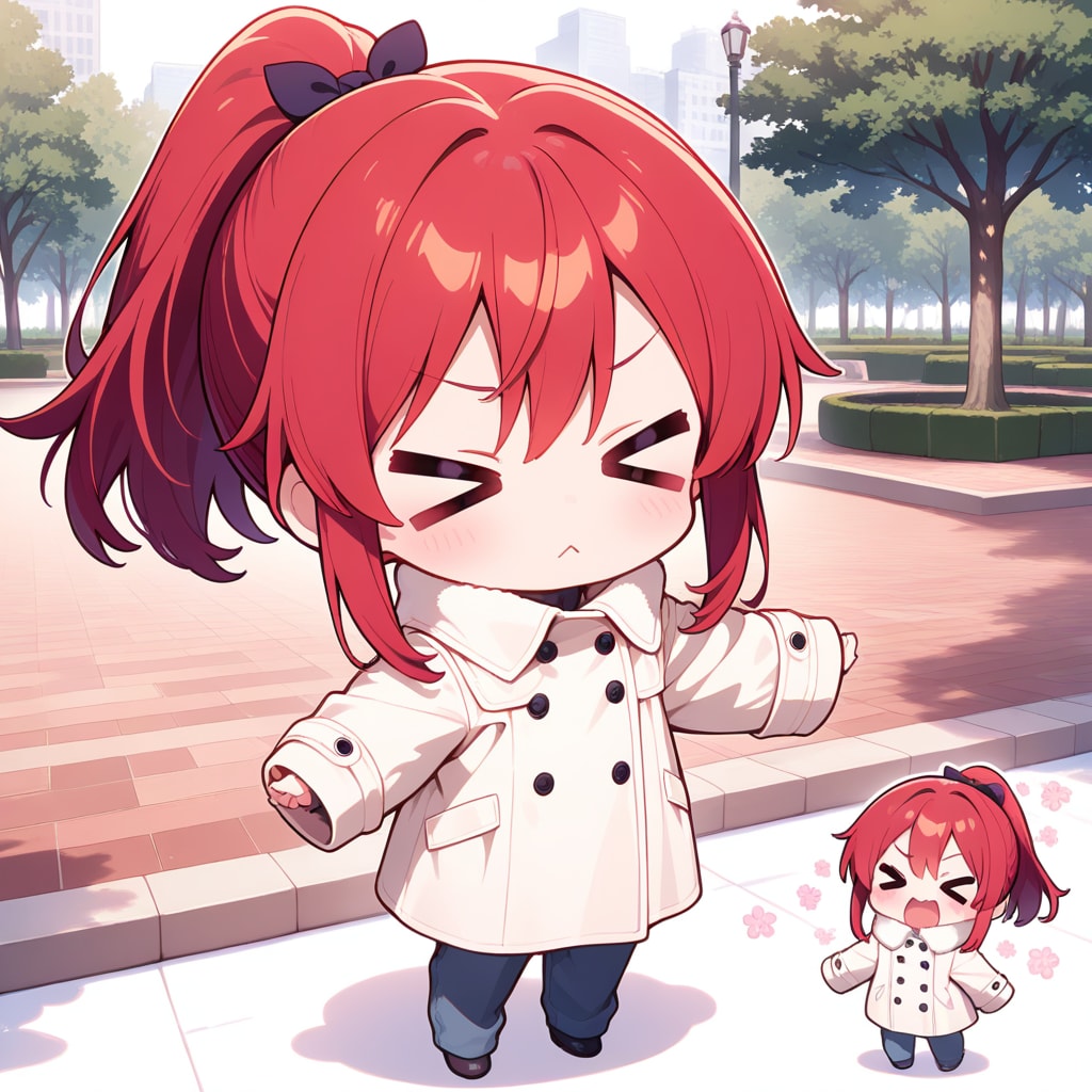 白コートの赤髪ちゃん | の人気AIイラスト・グラビア