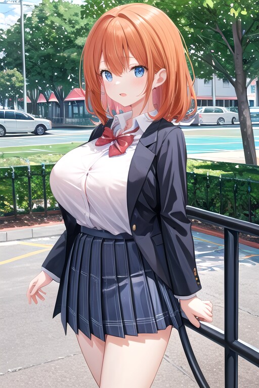 オレンジ髪の女の子 | の人気AIイラスト・グラビア