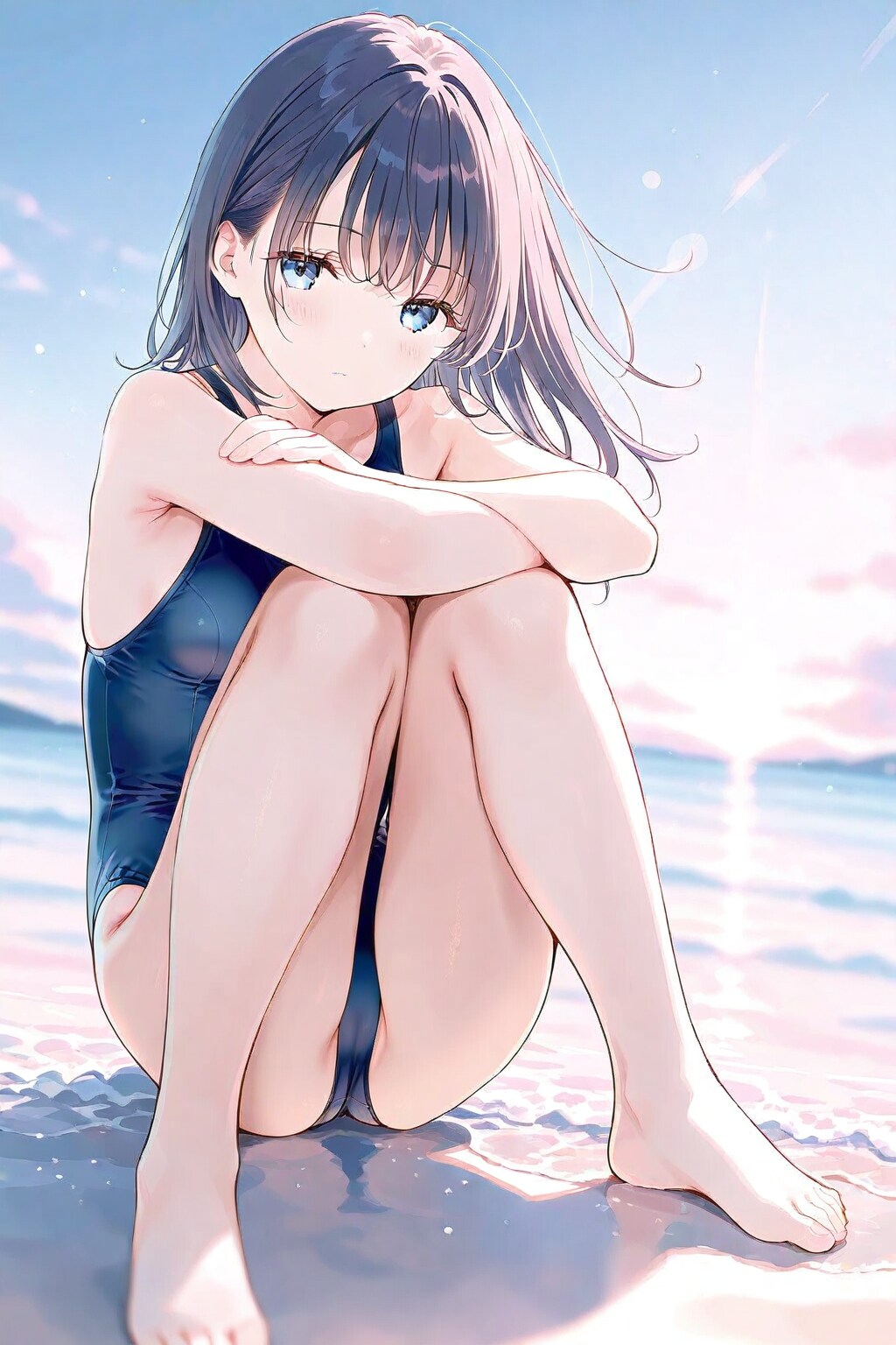 スク水の少女(波打ち際)(UNICORN)(4)