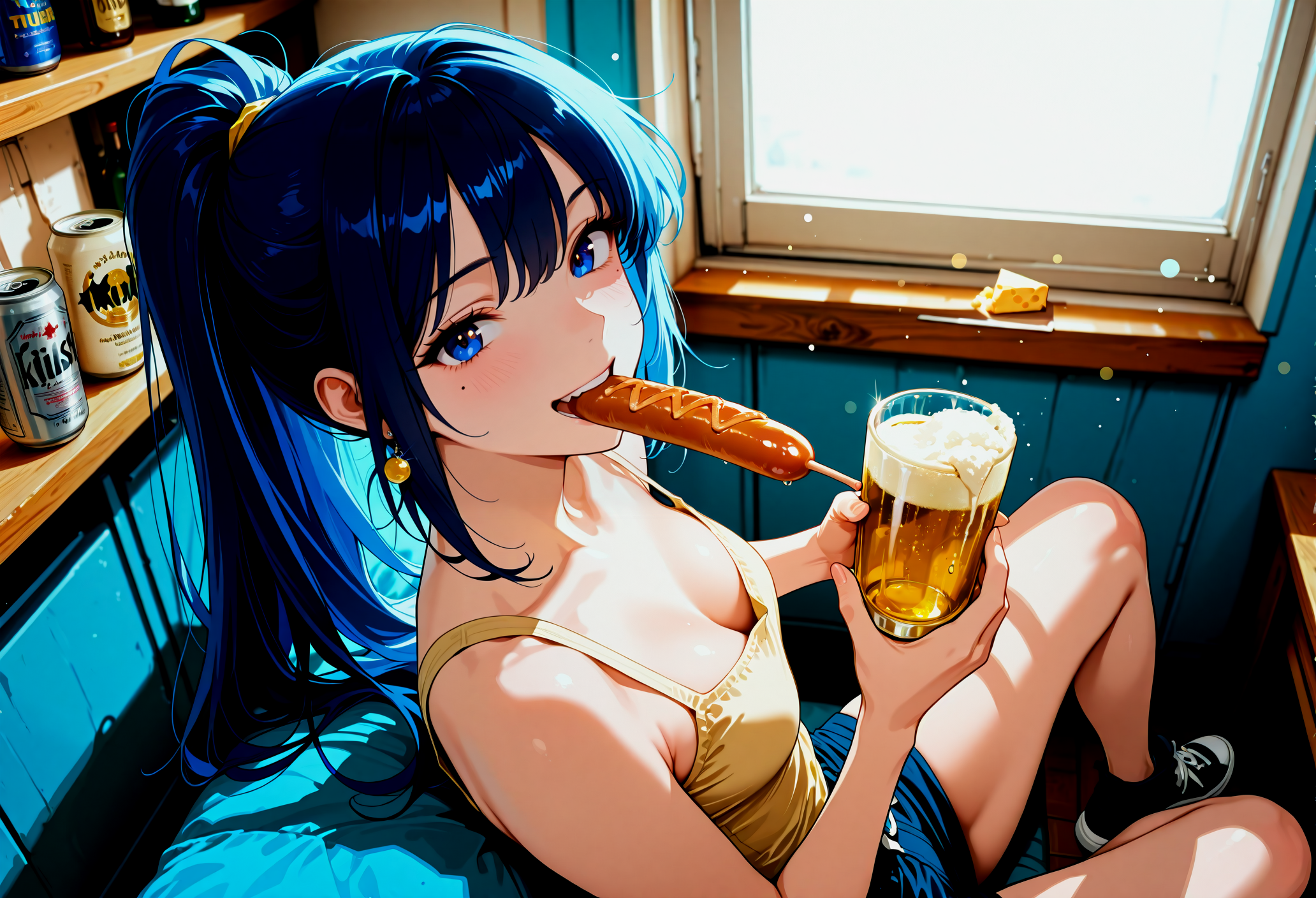 【至福の晩酌】宅飲みパラメータを極めたら、最高に無防備な「ぷはー！」前の一コマが撮れました