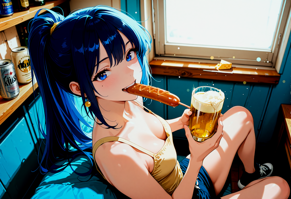 【至福の晩酌】宅飲みパラメータを極めたら、最高に無防備な「ぷはー！」前の一コマが撮れました