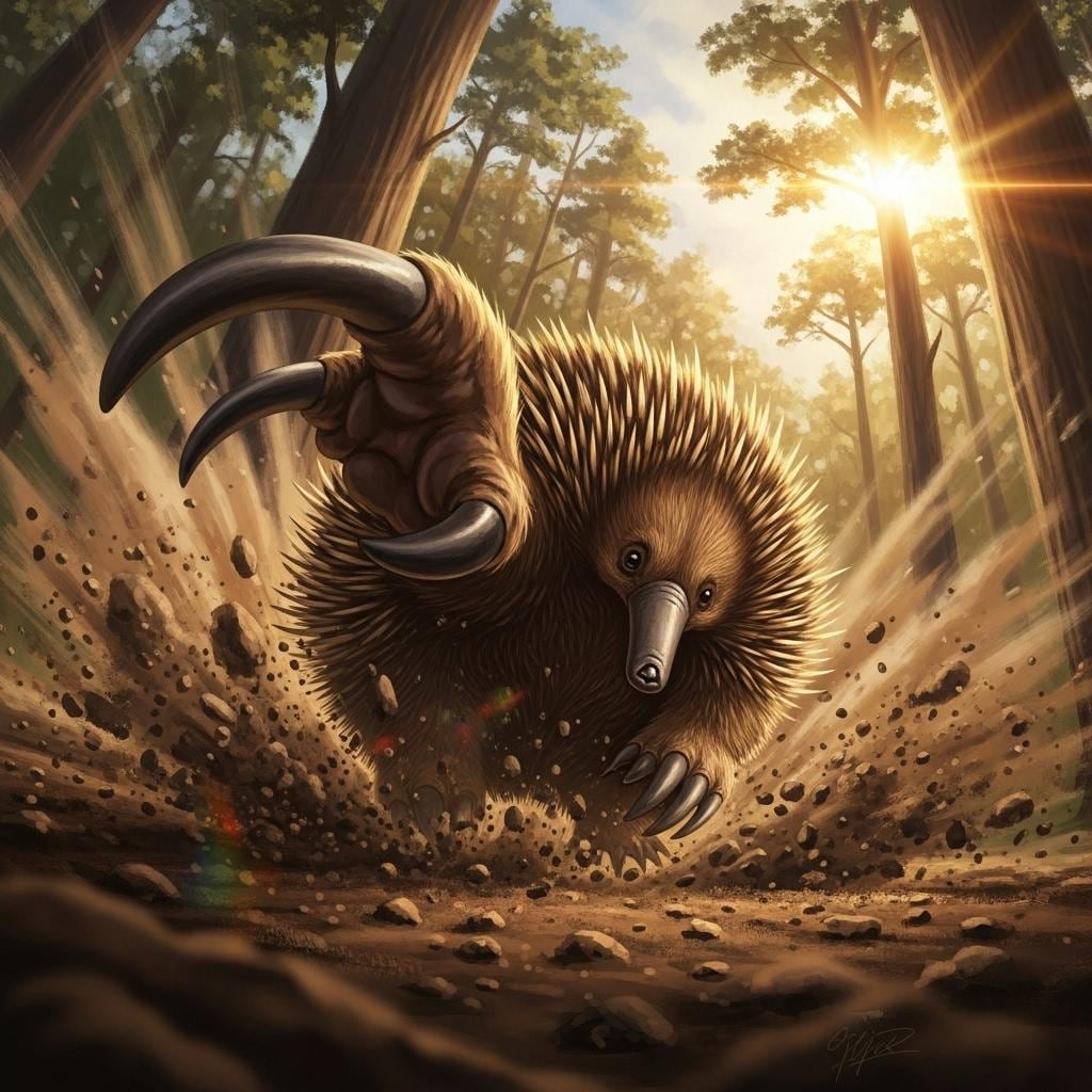 今日のわんこ（ECHIDNAのすがた）