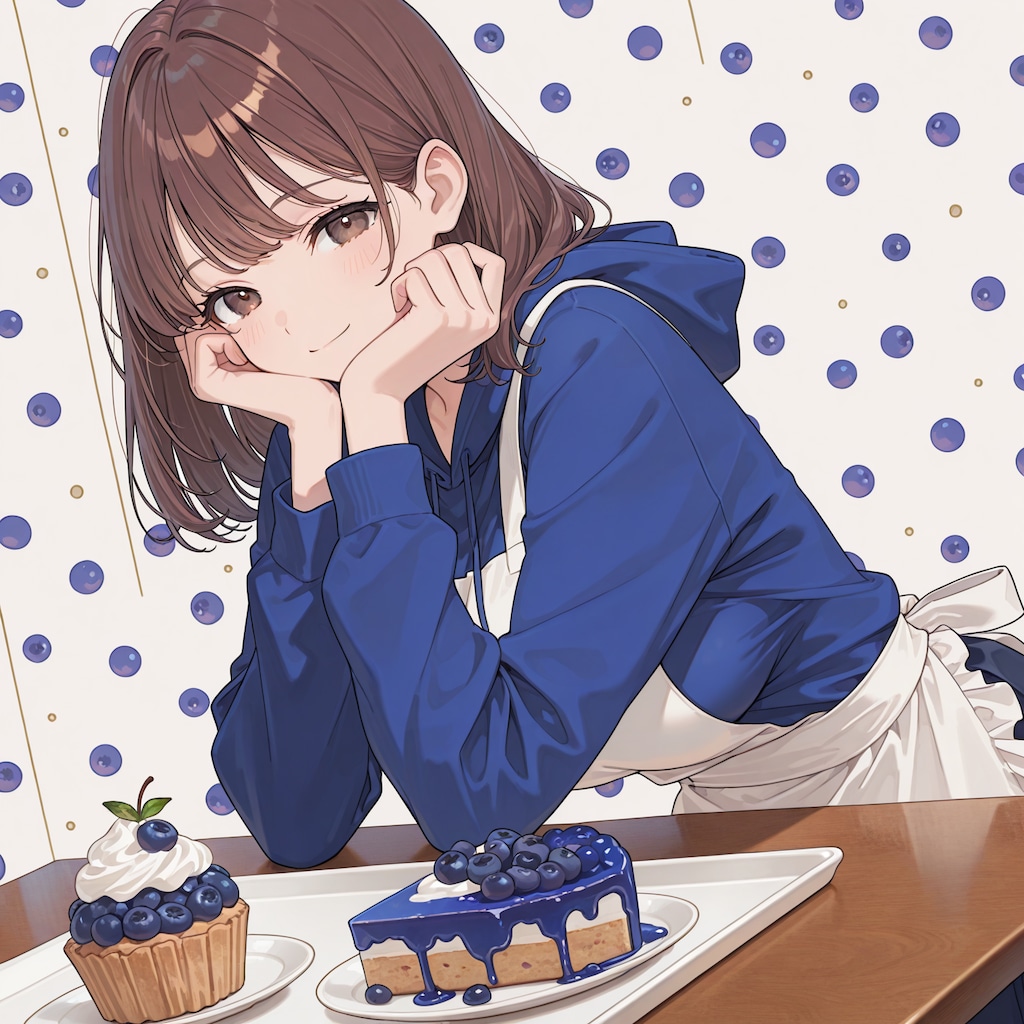ブルーベリーケーキ作ったよ