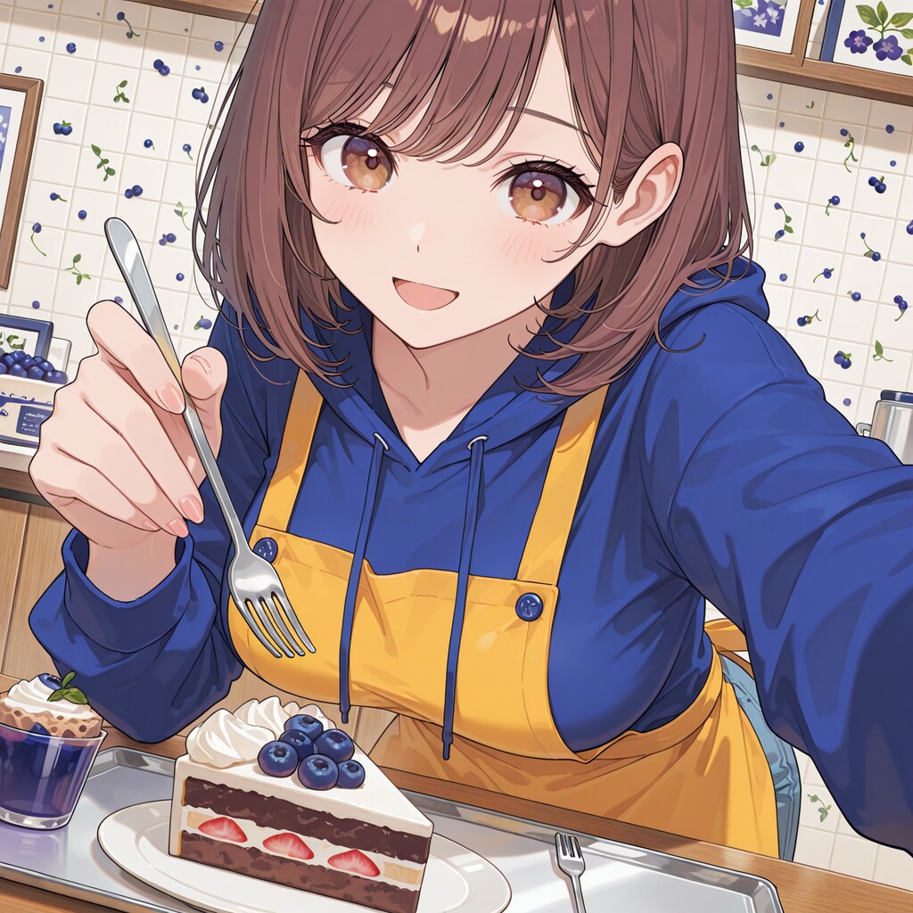 ブルーベリーケーキ作ったよ