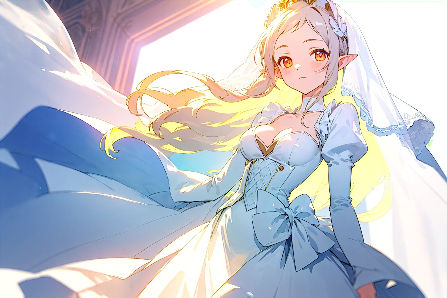 夕暮れの花嫁エルフさん
